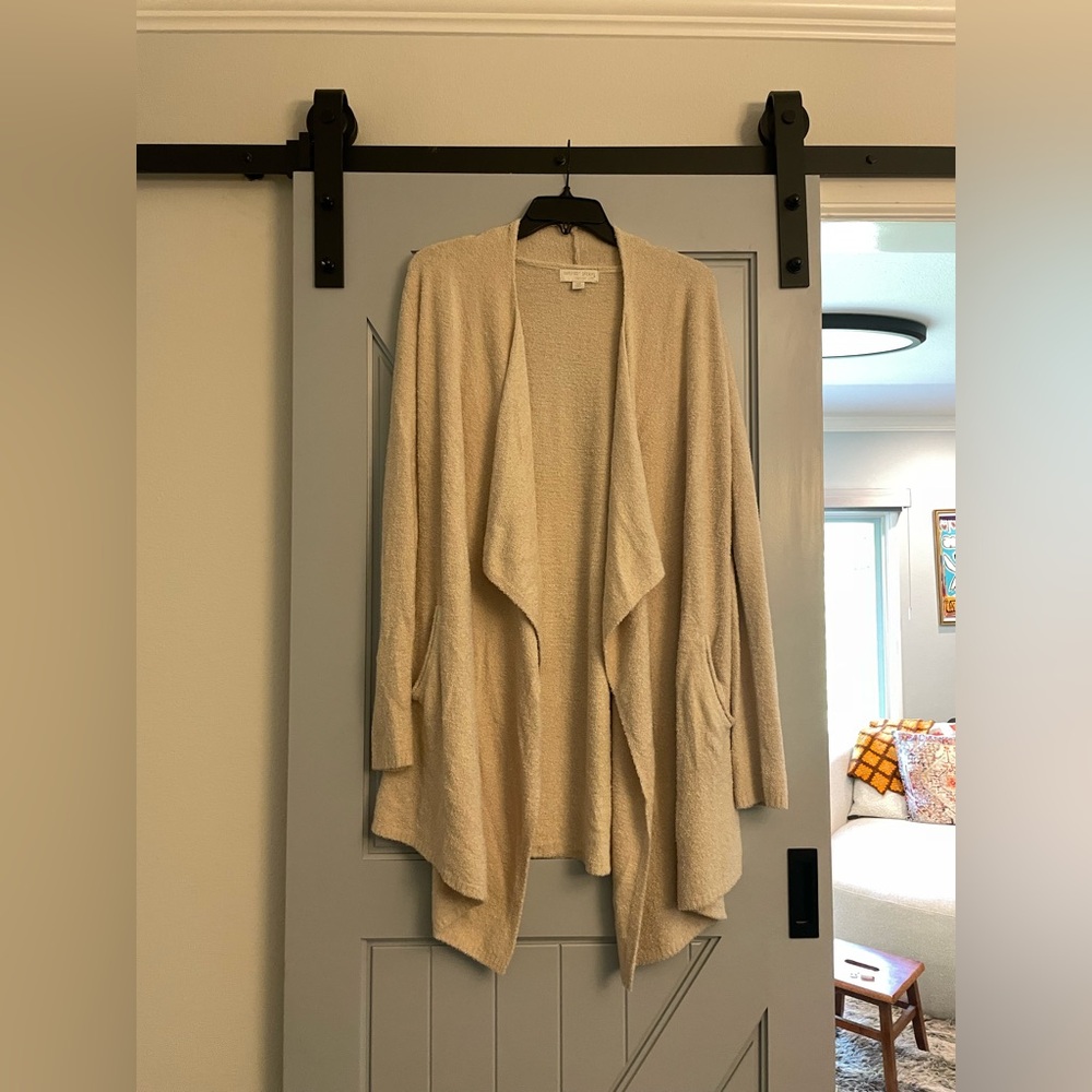 Barefoot Dreams Cream Cozy Chic Lite Slouchy Cardigan